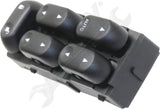 APDTY 176300 Window Switch, Front Driver Side, Black, 5-Button