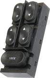 APDTY 176301 Window Switch, Front Driver Side, Black, 5-Button