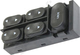 APDTY 176301 Window Switch, Front Driver Side, Black, 5-Button