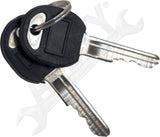 APDTY 176318 Door Lock Cylinder, Set of 2, Black keys Included, Chrome