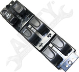 APDTY 176395 Window Switch, Front Driver Side, Black, 6-Button