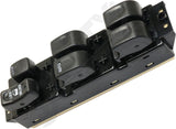 APDTY 176395 Window Switch, Front Driver Side, Black, 6-Button
