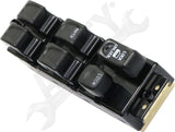 APDTY 176395 Window Switch, Front Driver Side, Black, 6-Button