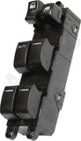 APDTY 176634 Window Switch, Front Driver Side, Black, 6-Button