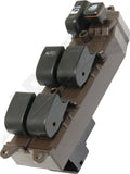 APDTY 176659 Window Switch, Front Driver Side, Black, 6-Button