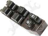 APDTY 176659 Window Switch, Front Driver Side, Black, 6-Button