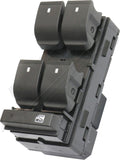 APDTY 176696 Window Switch, Front Driver Side, Black, without Memory Mirrors