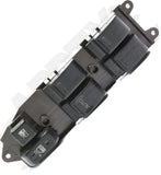 APDTY 176769 Window Switch, Front Driver Side, Black, 6-Button