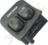 APDTY 176916 Window Switch, Front Driver Side, Black, 2-Button