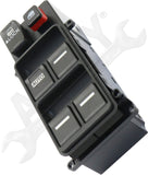 APDTY 177033 Window Switch, Front Driver Side, Black, 6-Button