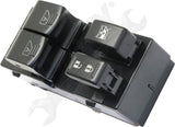 APDTY 177044 Window Switch, Front Driver Side, Black, 4-Button