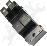 APDTY 177363 Window Switch, Front Driver Side, Black, 4-Button
