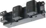 APDTY 177364 Window Switch, Front Driver Side, Black, 6-Button