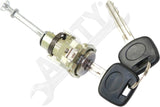 APDTY 177483 Door Lock Cylinder, Front Driver Side, Chrome, with Keys