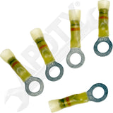 APDTY 177686 Solder And Seal Ring Terminal Yellow 5/16 Inch 12-10 Gauge
