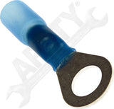 APDTY 177687 Solid And Seal Ring Terminal Blue 5/16 Inch 16-14 Gauge