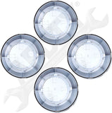 APDTY 177703 Center Wheel Cap Kit Chrome