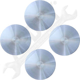 APDTY 177827 Center Wheel Cap Kit Brushed Aluminum
