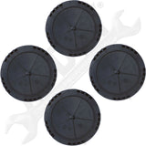 APDTY 177827 Center Wheel Cap Kit Brushed Aluminum