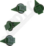 APDTY 177880 Molding Clip With Sealer (Double-Head) Green