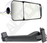 APDTY 177965 Side View Mirror; Left; Power Adjust, Manual Folding, Heated