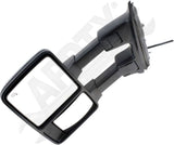 APDTY 178053 Side View Towing Mirror; Left; Paintable & Chrome Cap
