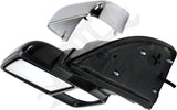 APDTY 178053 Side View Towing Mirror; Left; Paintable & Chrome Cap