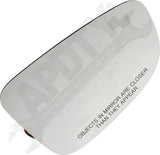 APDTY 178128 Door Mirror Glass Heated, Blind Spot Indicator With Backing Plate