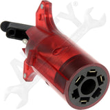 APDTY 178605 7-Blade Vehicle Side To 4-Flat Trailer Illuminating Adapter