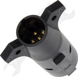 APDTY 178606 7-Blade Trailer Side To 6-Way Round Vehicle Side Adapter