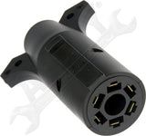 APDTY 178606 7-Blade Trailer Side To 6-Way Round Vehicle Side Adapter