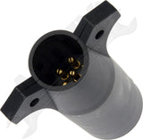 APDTY 178607 7-Blade Trailer Side To 6-Way Round Vehicle Side Adapter
