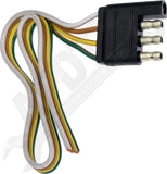 APDTY 178646 4-Flat Trailer Side Connector 12 Inches