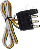 APDTY 178646 4-Flat Trailer Side Connector 12 Inches