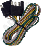 APDTY 178648 4-Flat Vehicle Side And Trailer Wiring Connectors (48"/12")