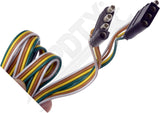 APDTY 178648 4-Flat Vehicle Side And Trailer Wiring Connectors (48"/12")