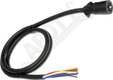 APDTY 178651 7-Blade Trailer Side Molded Connector With 6ft Cable