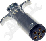 APDTY 178655 6-Way Round Trailer Side Connector