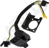 APDTY 178660 4-Flat Trailer Side To 7-Blade & Vehicle Side Connector