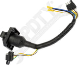 APDTY 178660 4-Flat Trailer Side To 7-Blade & Vehicle Side Connector