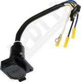 APDTY 178663 4-Flat Trailer Side To 7-Way Vehicle Side Adapter