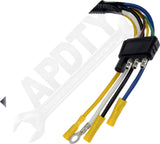 APDTY 178663 4-Flat Trailer Side To 7-Way Vehicle Side Adapter
