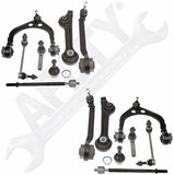 APDTY 170780 Front Suspension Control Arm Ball Joint Sway Bar Link; 14-Piece Kit