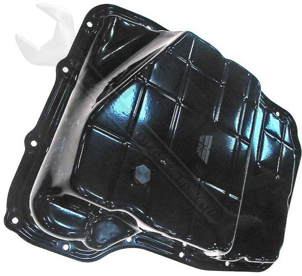 APDTY 376928 Transmission Oil Pan w/ Drain Plug (Fits 545RFE w/ 15 Bolt Holes)