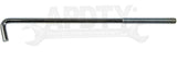 APDTY 401113 Hook End Battery Hold Down Bolt