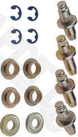 APDTY 49548 Door Upper & Lower Hinge Pin & Bushing Kit (4-Piece Repairs 1 Door)