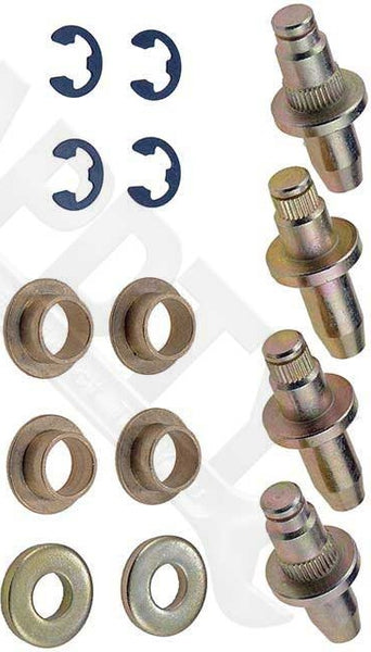 APDTY 49548 Door Upper & Lower Hinge Pin & Bushing Kit (4-Piece Repairs 1 Door)