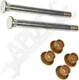 APDTY 49598 Door Hinge Pin And Bushing Kit - 2 Pins And 4 Bushings