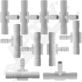 APDTY 504126 3/8 X 3/8 X 1/4 In. Hard Vacuum Tubing Tee