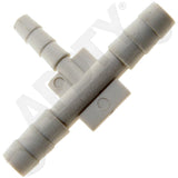 APDTY 504127 3/16 X 3/16 X 1/8 In. Hard Vacuum Tubing Tee